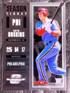 Biglietto Stagione 2018 Panini Contenders Optic #8 Rhys Hoskins Philadelphia Phillies - Foto 1 di 2