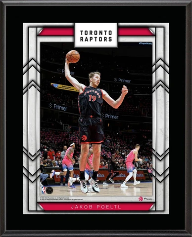Jakob Poeltl Toronto Raptors 10.5" x 13" Sublimated Player Plaque Cover