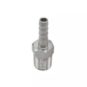 Tubo 1/8"" da barba a 1/8"" NPT maschio da barba a maschio adattatore tubo dritto 304 inox - Foto 1 di 4