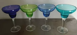 4 Hard thick plastic margarita glasses 7.25" tall and width 4.75" - Picture 1 of 11