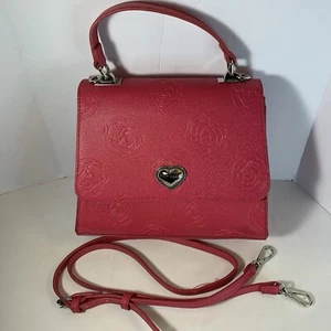 Bolso Bandolera Betsey Johnson Bolso de Mano Asa Superior Rosa Caliente Estampado Floral Rosas - Imagen 1 de 14