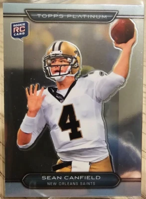 2010 Topps Platinum Sean Canfield RC #21 New Orleans Saints - Image 1 of 2