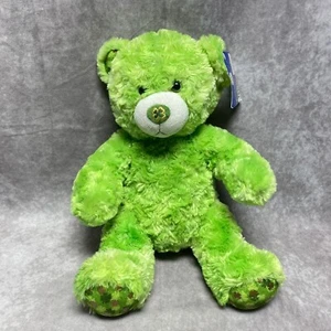 Build A Bear Teddy Lucky Four Leaf Clover Green Plush St. Patrick Day Shamrock - Picture 1 of 12