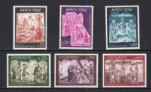 Andorre Français 1967-68 fresques Y&T 184 à 193 6 timbres MNH /TE4080 - Picture 1 of 1