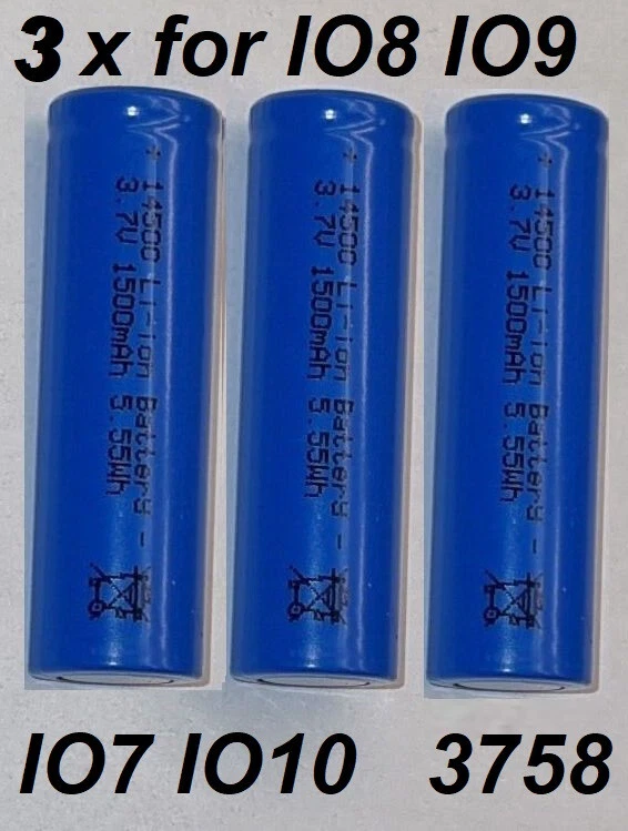 3 x Li-ion battery for Oral B IO 9 IO9 3.7V 1500mAh Oral 9N IO8 IO10 N 3758 - Image 1 of 1