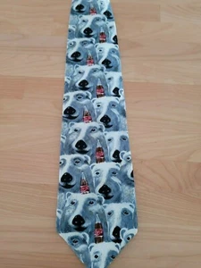 Coca Cola Polar Bear Men's Necktie - Picture 1 of 3
