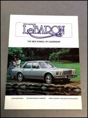 1978 Chrysler LeBaron Original Canada Car Sales Brochure Catalog Foto 1 de 4