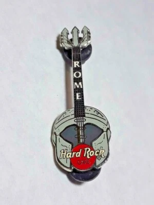 Hard Rock Cafe ROME 2002 Gladiator Helmet Guitar Trident PIN - Image 1 of 4