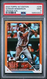 2023 Topps 1st Edition Gunnar Henderson Orange Foil Rookie RC #D 70/75 PSA 9 - Bild 1 von 2