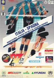 CARTOLINA RARA, INCONTRO VOLLEY ITALIA SPAGNA REGGIO CALABRIA 24 MAGGIO 1997 - Imagen 1 de 1