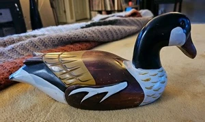 Canadian Duck Goose Decoy Hand Painted Vintage 14" *Read* - Picture 1 of 11