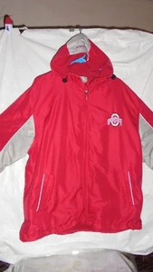 CAMPUS SPECIALTIES, OHIO STATE, RED & GRAY, HOODED JACKET. SZ L. CHEST 52"X 30" - Picture 1 of 7