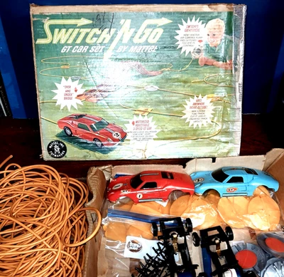 Juego de coches Mattel Switch N Go GT 1965 vintage - coches en funcionamiento - con caja Foto 1 de 4