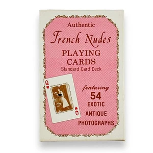 Sealed c.1970s French Risqué Models Playing Cards Deck 54 Vintage Photo Images - Picture 1 of 5