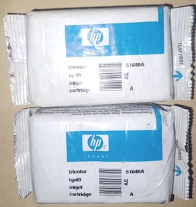 HP51649A 49A dreifarbige Tintenpatronen NEU versiegelt kein Datum neu in Verpackung kostenloser Versand - Bild 1 von 1