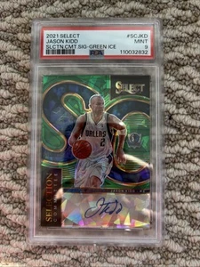 2021 Select Jason Kidd Selection Committee Green Ice Autograph #SCJKD PSA Mint 9 - Picture 1 of 2