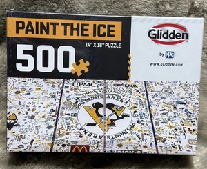 Pittsburgh Penguins PPG Glidden Paint the Ice Hockey 500pcs Puzzle- NEW, Sealed - Picture 1 of 12