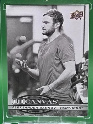 2025-26 Upper Deck UD Canvas Black And White B&W ALEKSANDER BARKOV C-87 Panthers - Image 1 of 2