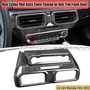 Carbon Fiber Center Console Air Vent Trim Frame Cover For Ford Mustang 2024-2025 - Picture 1 of 12