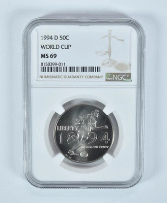 1994-D World Cup Commemorative Half Dollar MS69 NGC - Image 1 of 4