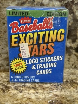 (1) 1987 Fleer Baseball Baseball's Exciting Stars Complete Set ~ 44 Cards SEALED - Image 1 of 2