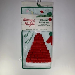 Merry & Bright Snuffle Mat Dog Cat Toy Santa Hat Treat Puzzle NEW! - Picture 1 of 6