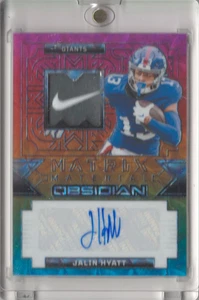 JALIN HYATT 2024 PANINI OBSIDIAN MATRIX NEON JERSEY RELIC AUTO #5/6 FOTL - Picture 1 of 2