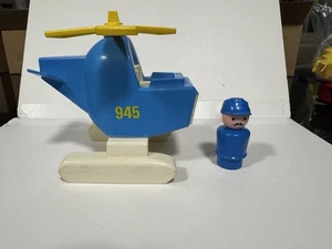 Base de Carga Offshore Fisher Price #945 Accesorios De Colección - Helicóptero y Capitán - Imagen 1 de 5