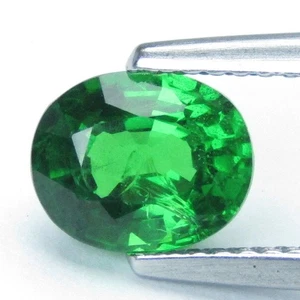 Piedra preciosa suelta forma ovalada granate tsavorita verde natural extraordinaria de 1,60 quilates - Imagen 1 de 5
