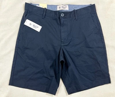 Pantalones Cortos Penguin Calce Ajustado 9" Azul Zafiro Oscuro Para Hombres 28 Chino Informal Oxford Nuevos Foto 1 de 4