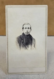 Antikes CDV Foto MANN MIT KIEFERBART Photograph by WASSON Fulton Ave BROOKLYN NY - Bild 1 von 2