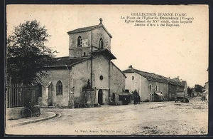 CPA Domrémy, La Place de l´Église du XVe siècle où Jeanne d´Arc fut baptisée - Picture 1 of 2