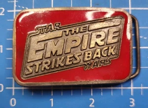 Vintage Star Wars Empire Strikes Back Belt Buckle 1980 Red Lucasfilm Collectible - Picture 1 of 6