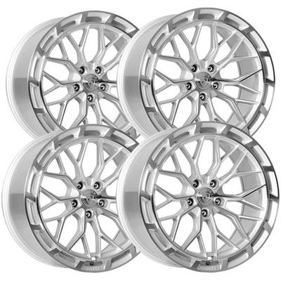 (Set of 4) Dolce Signature Magari 19x8.5 5x112 +35mm Silver Wheels Rims 19" Inch - Image 1 of 4