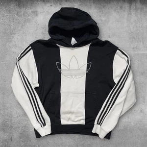Adidas Sweatshirt Mens Large Hoodie Colorblock Trefoil Sweater Pullover Adult - Picture 1 of 3