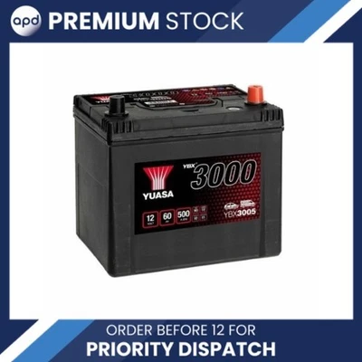 Yuasa Car Battery YBX3005 for MITSUBISHI SHOGUN PININ I H6W H7W 1999 to 06/2007 - Image 1 of 4