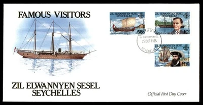 Mayfairstamps Seychelles 1985 combinación de visitantes famosos primer día cubierta aau_56 Foto 1 de 2