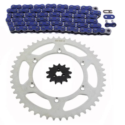 1996-1997 Kawasaki KX125 125 Blue Chain And Sprocket 13/49 112L - Image 1 of 4