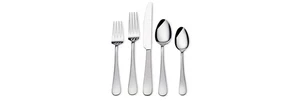 Mikasa Gourmet Basics 20-Pc. Satin Symmetry Flatware Set, Service for 4 - Picture 1 of 2