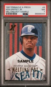 1997 Pinnacle X-Press Melting Pot Sample #6 Ken Griffey Jr. /500 PSA 7 NM - Picture 1 of 2
