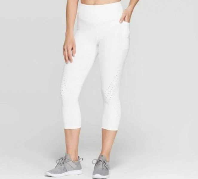 Leggings capri de entrenamiento de cintura alta para mujer 20"-C9 Champion-blanco o azul/gris Foto 1 de 1