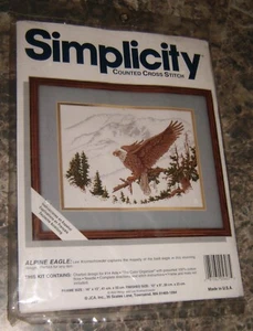 Punto de cruz contado Simplicity ÁGUILA ALPINA Lee Kromschroeder JCA Inc NUEVO EN PAQUETE - Imagen 1 de 1