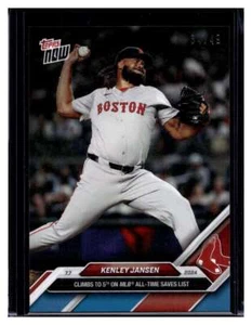 2024 Topps Now #398 Kenley Jansen Blue Parallel #d 34/49 - Picture 1 of 2