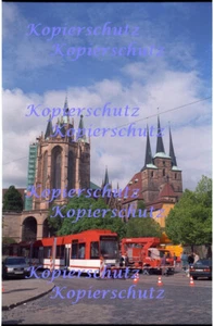 24x36 Negativ +DATEI! EVAG Straßenbahn Erfurt 100 Jahre MGT 6 603 am Dom '94 (3) - Bild 1 von 1