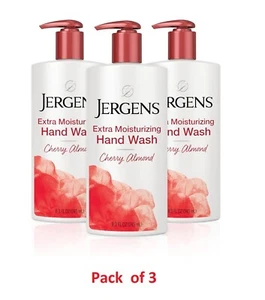 Jergens Extra Moisturizing Hand Soap Cherry Almond,Scent 8.3 Fl Oz (Pack of 3) - Picture 1 of 8