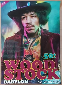Woodstock Festival ORIGINAL Deutschland 2019 A1 POSTER Jimi Hendrix David Montgomery - Bild 1 von 2