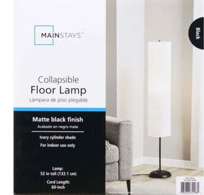 Mainstay складная напольная лампа матовая черная отделка - Изображение 1 из 2