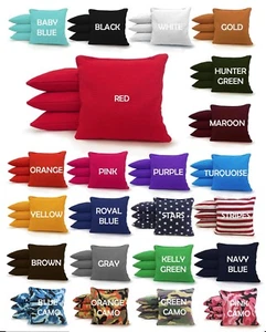 Bolsas Cornhole -Pack de 4- Regulación tamaño y peso -19 Colores- Bolsa Alta Calidad - Imagen 1 de 31
