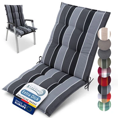 BEAUTISSU Set Auflage Niedriglehner Sitzauflage Kissen Gartenstuhl Polsterauflage Stuhl UV
