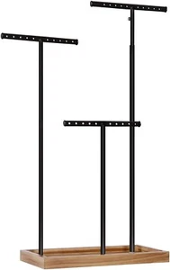 Espositore portagioie 2 in 1 con 3 T-Bar in metallo con fori Tra SONGMICS - Foto 1 di 12